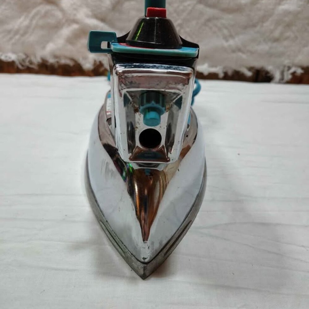 Vintage General Electric Blue Steam & Dry Iron Circa 1960s